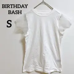 美品✨ BIRTHDAY BASH【S】ホワイト チュールスリーブTシャツ 夏のサムネイル