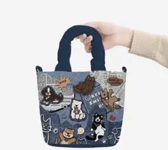 トートバッグ 猫と犬のイラスト