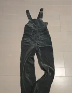 Ubyspick&span ダークグリーン コーデュロイ サロペット 36サイズ