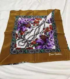 ピエールカルダン100% シルク 花柄 スカーフ