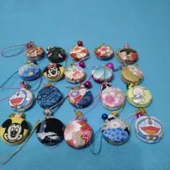 ハンドメイド和風花柄ストラップ 20個セット②