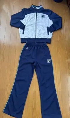 美品FILA ジャージセット ネイビー/ホワイト　140