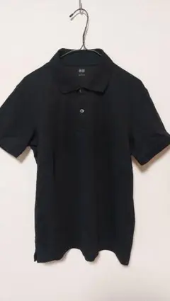【美品】ユニクロ ドライカノコポロシャツ(ブラック)