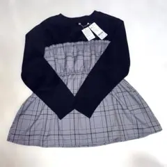 グレンチェック ビスチェドッキングプルオーバー