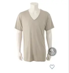 半袖VネックTシャツ【CONTROLα】【消臭】ベージュ　L