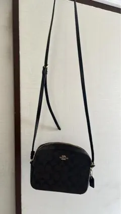Coach ショルダーバッグ ブラック×ブラウン シグネチャー レディース