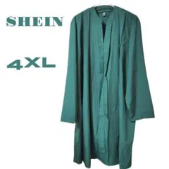 ❥SHEIN❥チュニックワンピース 4XL　グリーン　大きめサイズ　ゆったり