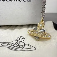 Vivienne Westwoodネックレス パープル （一部ストーン外れあり
