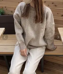LE MORE　ヘリンボーンニットのサムネイル