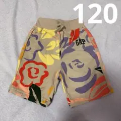GAP KIDS ハーフパンツ　半ズボン　ボタニカル　花柄　スウェット　ベージュ