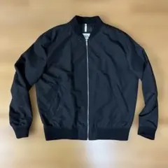 ZARA ブラック ジップアップ ボンバー ジャケット XL MA1 ブルゾン