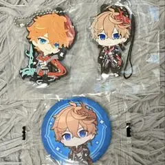 【正規品】タルタリヤ ラバーストラップ＆缶バッジセット