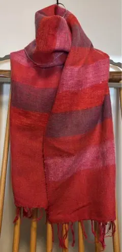 グラデーションストール フリンジ付き