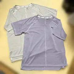 PUMA STUDIO グレー&薄紫 Tシャツ２枚セット