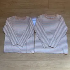 無印良品　ボーダー　長袖Tシャツ　110 120 おそろい