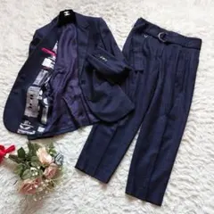 ポールスミス　チェック　格子柄　総柄　パンツ　スーツ　セットアップ　ベルト付き