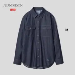 UNIQLO jw anderson デニムオーバーサイズシャツ M ネイビー