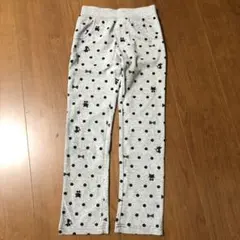 ドット柄猫イラストロングパンツ