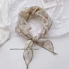 花柄シフォン スカーフ 3点セット