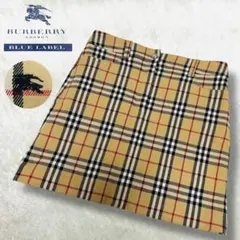 美品 バーバリーブルーレーベル ノバチェック タイト ミニスカート y2k