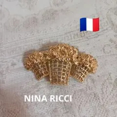 ☆NINA RICCI 花かごデザイン ブローチ