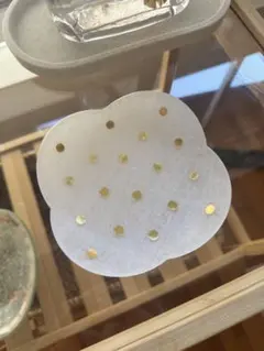 花形プレート 金色ドット模様　京都