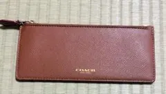 COACH ブラウンレザーポーチ