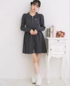 RETRO GIRL グレー ミニワンピース