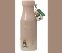 スタバ　ジェラピケ　コラボ　ベアチャーム付き　ステンレス　ボトル　モカベージュ