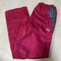 美品Puma ジャージパンツ 赤 グレー