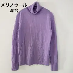 ★J.CREWジェイクルー【M】メリノウール混タートルネックニット シンプル無地のサムネイル