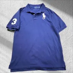 ポロラルフローレン　半袖ポロシャツ　ラガー　無地　ビッグポニー　男女兼用　XL