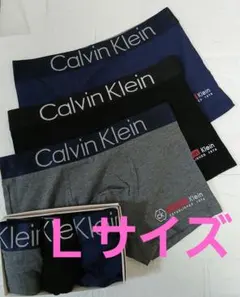 Calvin Klein 　ボクサーパンツＬサイズ　3セット黒、紺、ダークグレー