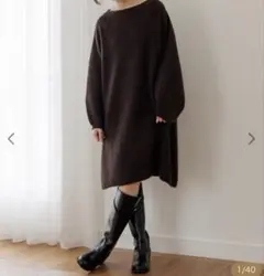 flower フラワー　ニットワンピース