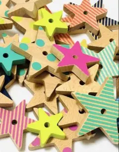 星型木製パーツ 知育玩具 たくさんセット