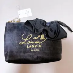 タグ付き LANVIN en Bleu ランバンオンブルー ポーチ 黒 ブラックのサムネイル