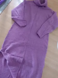 ニットワンピース 紫☆美品☆