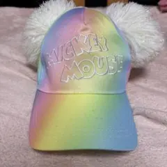 ミッキーマウス ファー耳付きキャップ