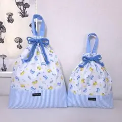 62　車　巾着　体操服袋　上靴入れ　給食着袋　ハンドメイド　入園　入学