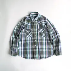 DAKOTA 80s L/S Checked Flannel Shirt XL
