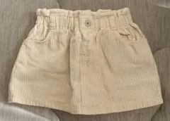 ZARA kids ザラコーデュロイ スカート クリーム色
