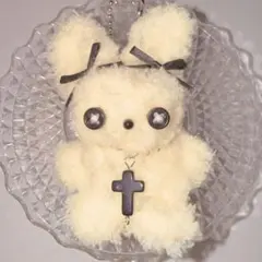 ♡やみかわ地雷系うさぎモールドール黄色もふもふ♡ パステルシリーズ