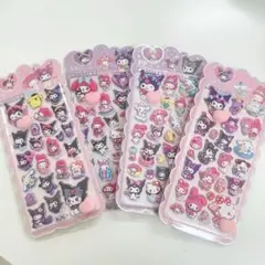 【韓国限定】マイメロ　クロミ　サンリオ　ぷっくりシール　3D 立体ふわふわ　4種