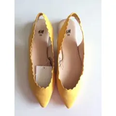 ⭐️新品★H&M☆ストラップシューズ★靴★サンダル★イエロー★スカラップのサムネイル