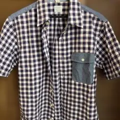 BACK NUMBER 半袖チェックシャツ Mのサムネイル