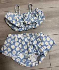 ベビー水着 花柄 80サイズ 2点セット
