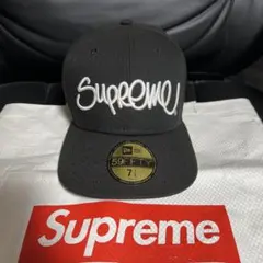 最終値下　正規品　supreme✖️NEW ERA コラボキャップ　ブラック