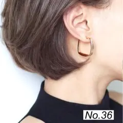 ピアス フープピアス レディース おしゃれ 大人かわいい スクエアフープ