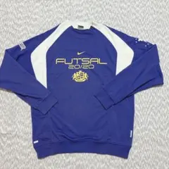 ナイキ フットサル スウェット トレーナー 紫 白 DRI-FIT ロゴ L⁠のサムネイル