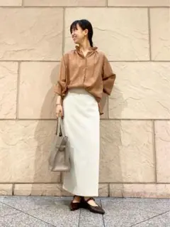 アーバンリサーチ　ROSSO WOMEN セミシアーフリルディテールブラウス